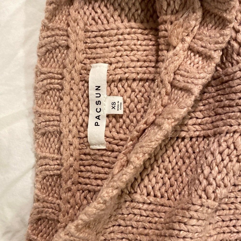 PacSun Pink Chunky Knit Cardigan